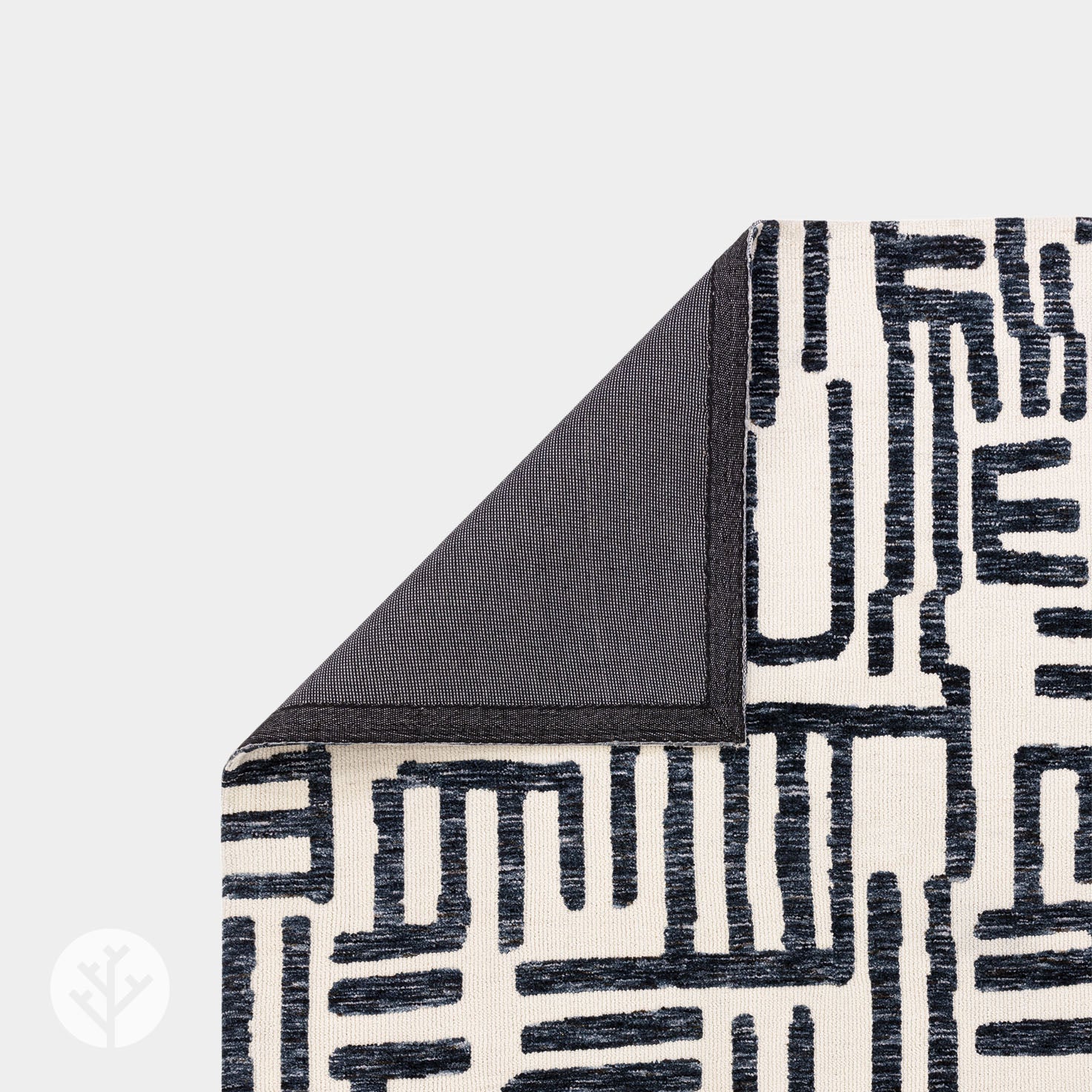 Shape Blue Script Luxury Rug | WVH® - Image 4