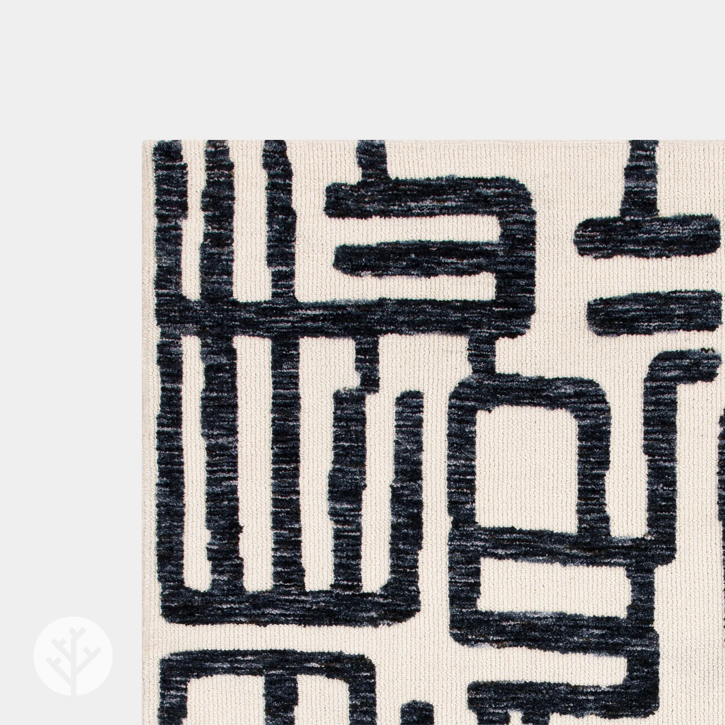 Shape Blue Script Luxury Rug | WVH® - Image 5