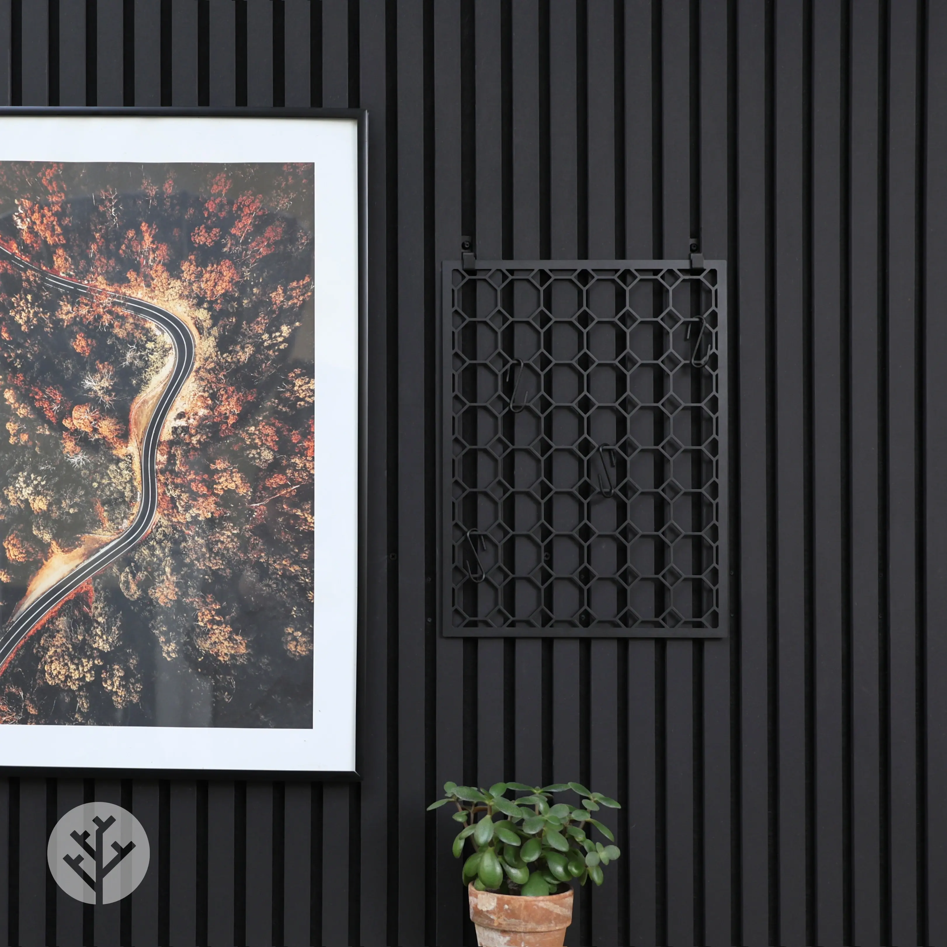 Storage Grid with Four Hooks | Panel Accessories by Acupanel®