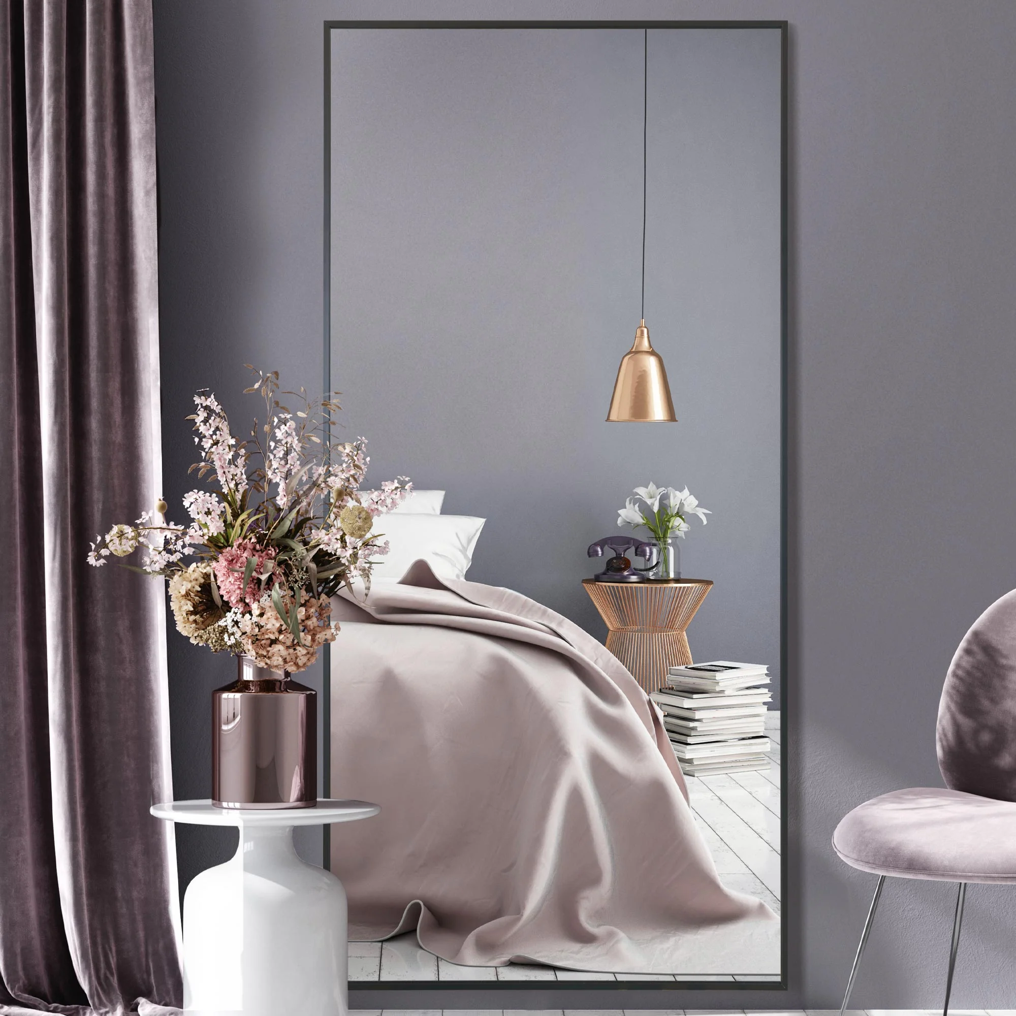 WVH®| The Industrial Rectangular | Leaner and Wall-Mountable Mirrors - Image 9