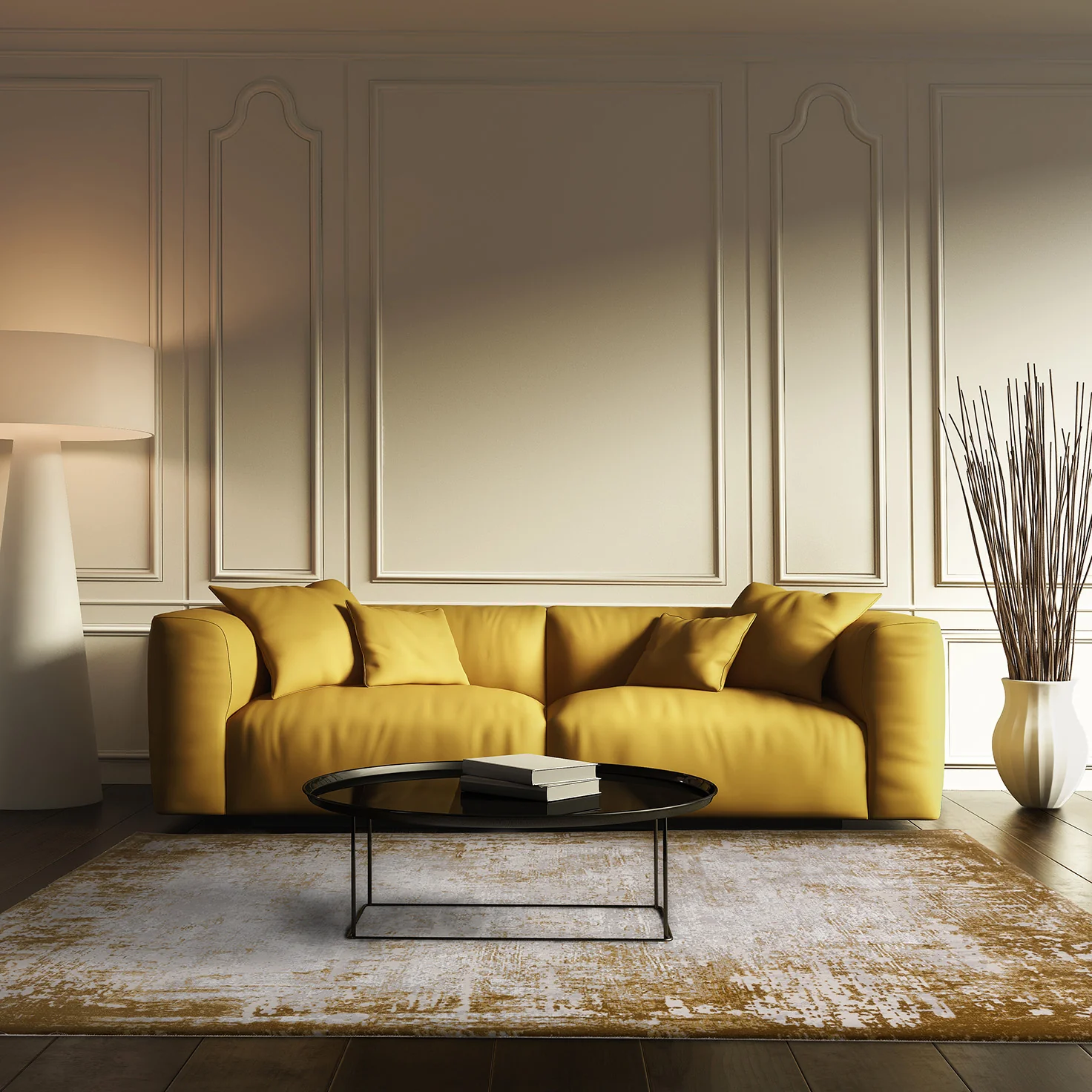 Urban Gold Border Luxury Rug | WVH®