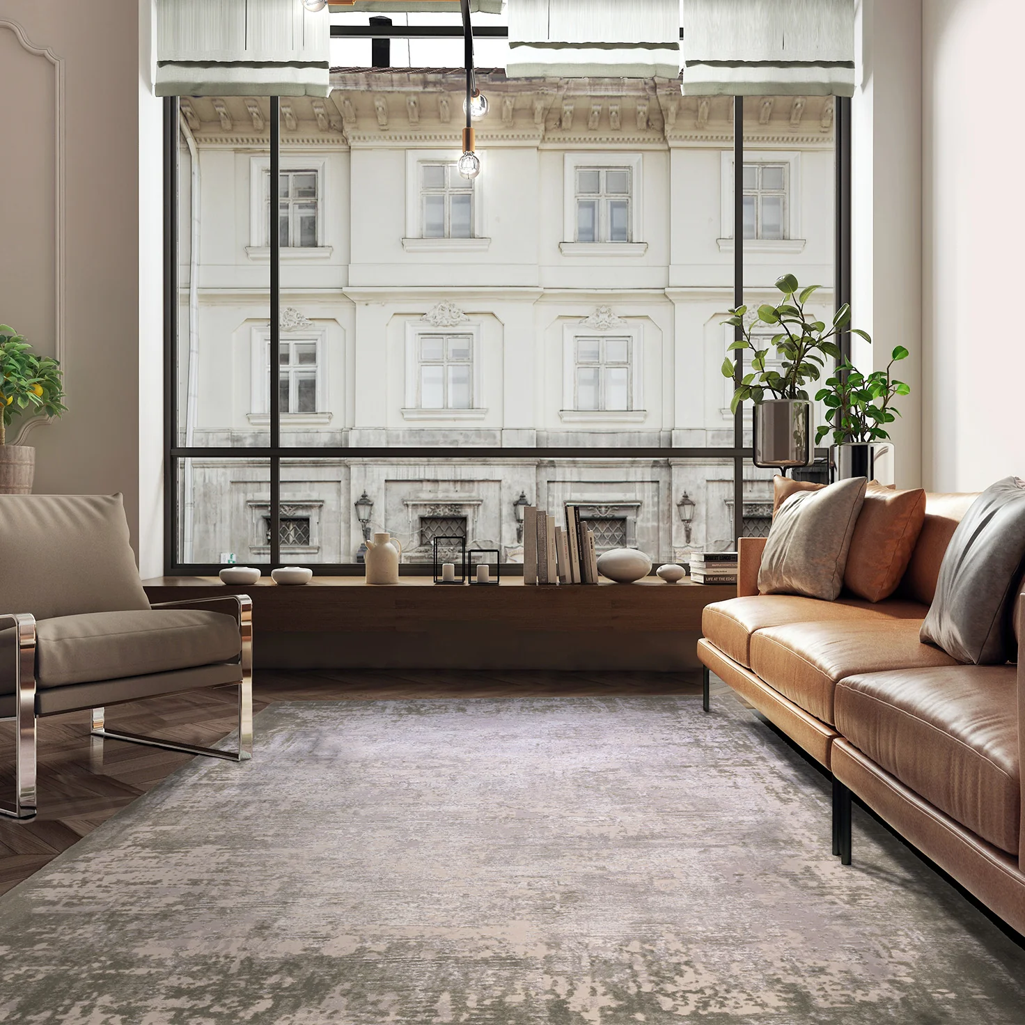 Urban Green Border Luxury Rug | WVH®