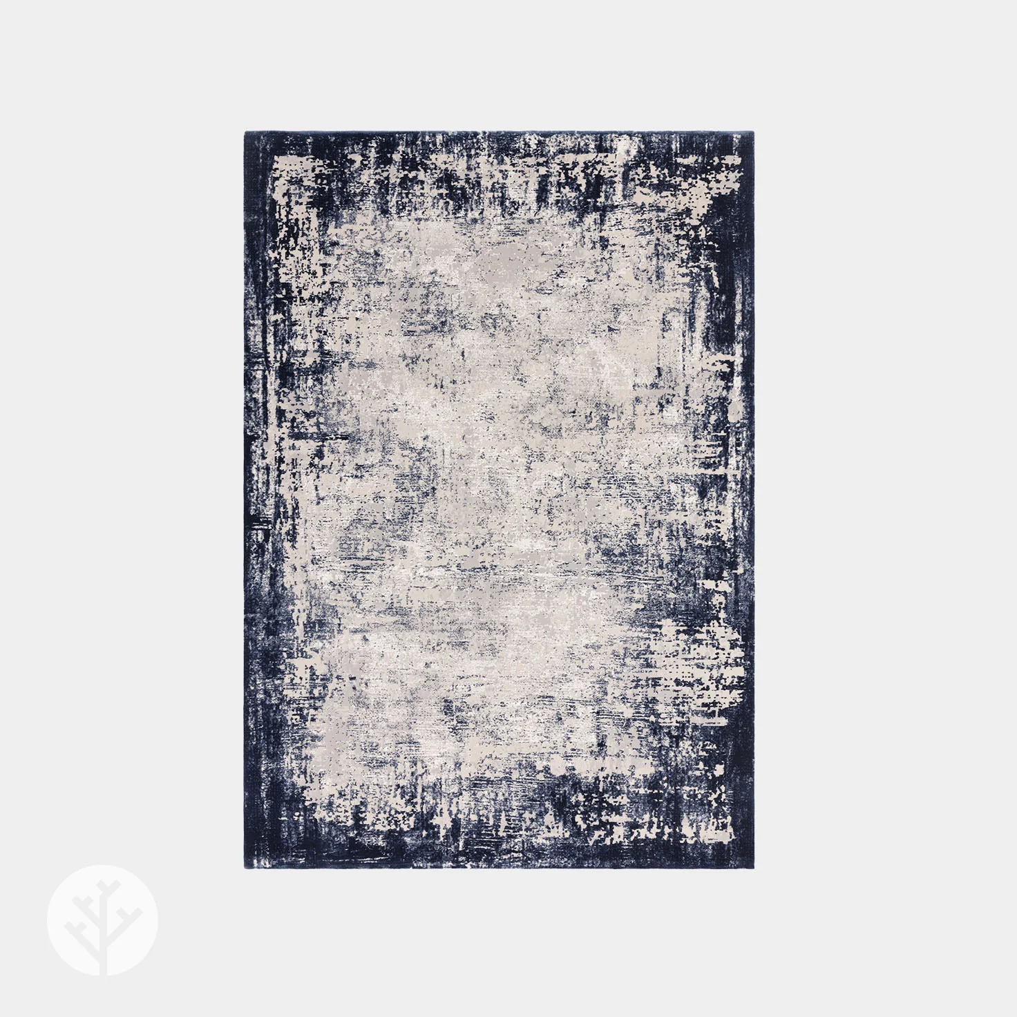 Urban Navy Border Luxury Rug | WVH® - Image 2