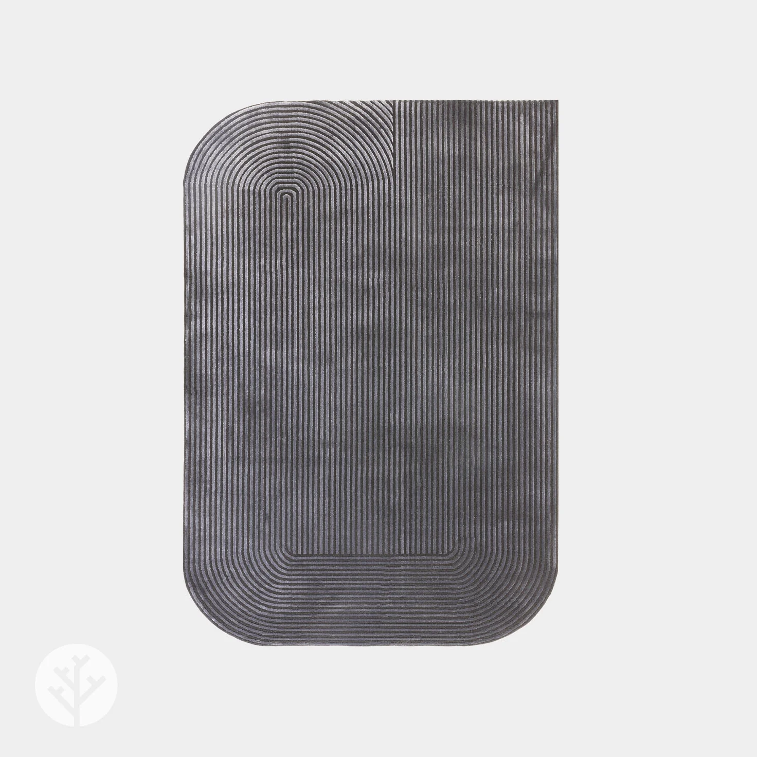 Urban Shape Black and Charcoal Luxury Rug | WVH® - Image 2