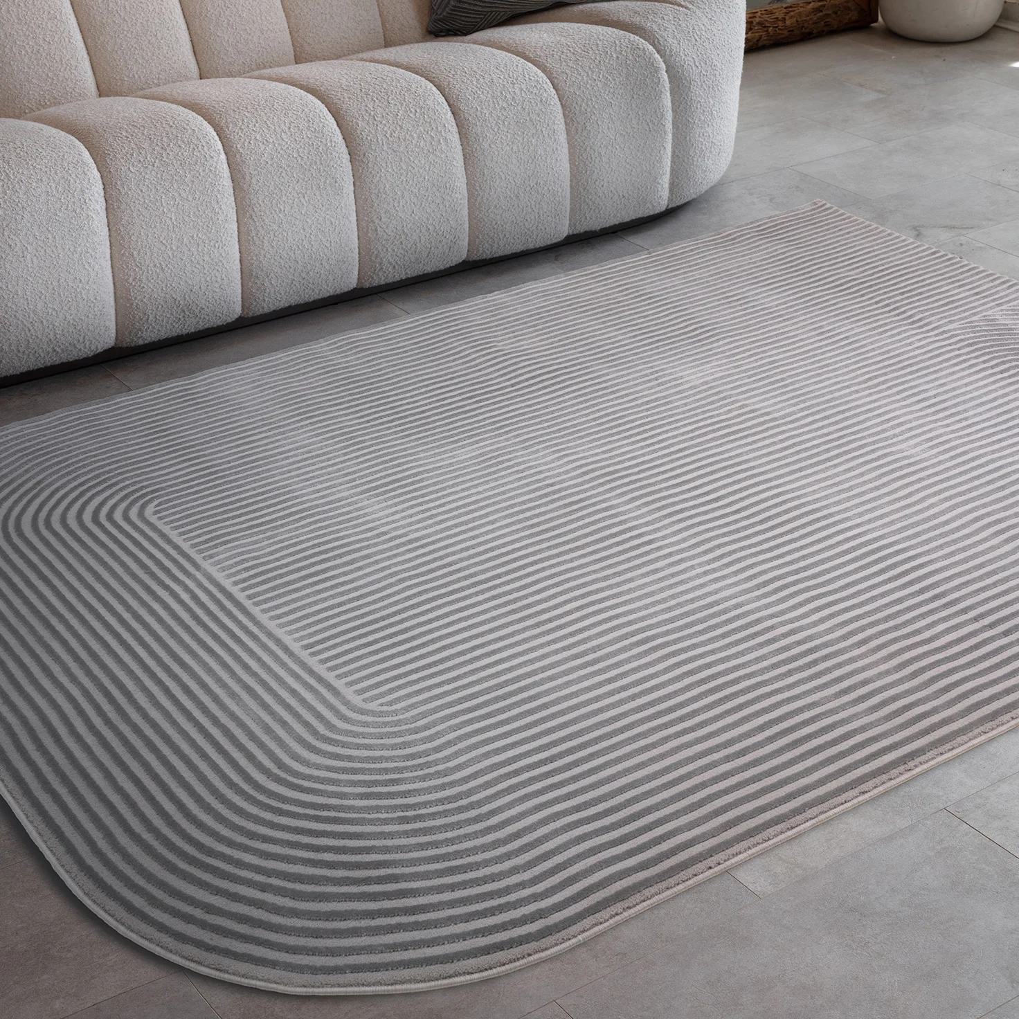 Urban Shape Silver and Grey Luxury Rug | WVH®