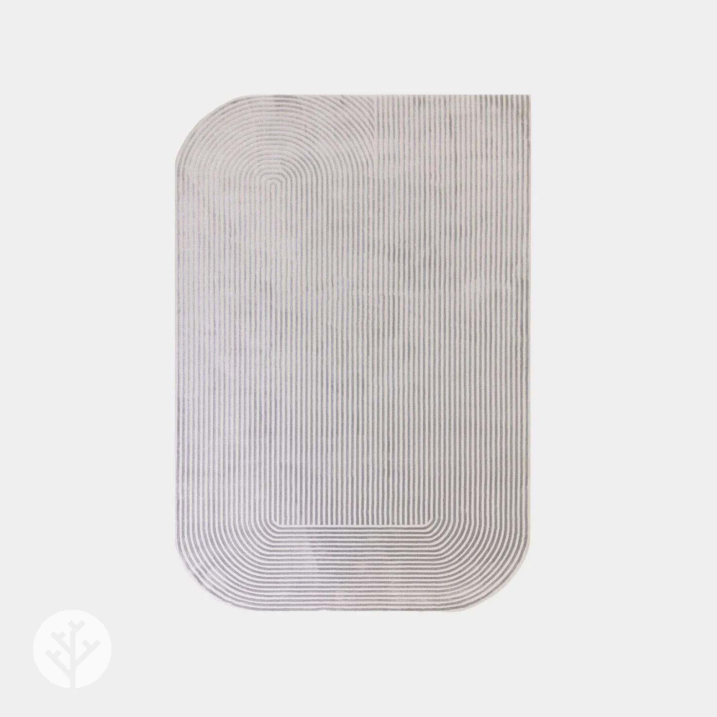 Urban Shape Silver and Grey Luxury Rug | WVH® - Image 2