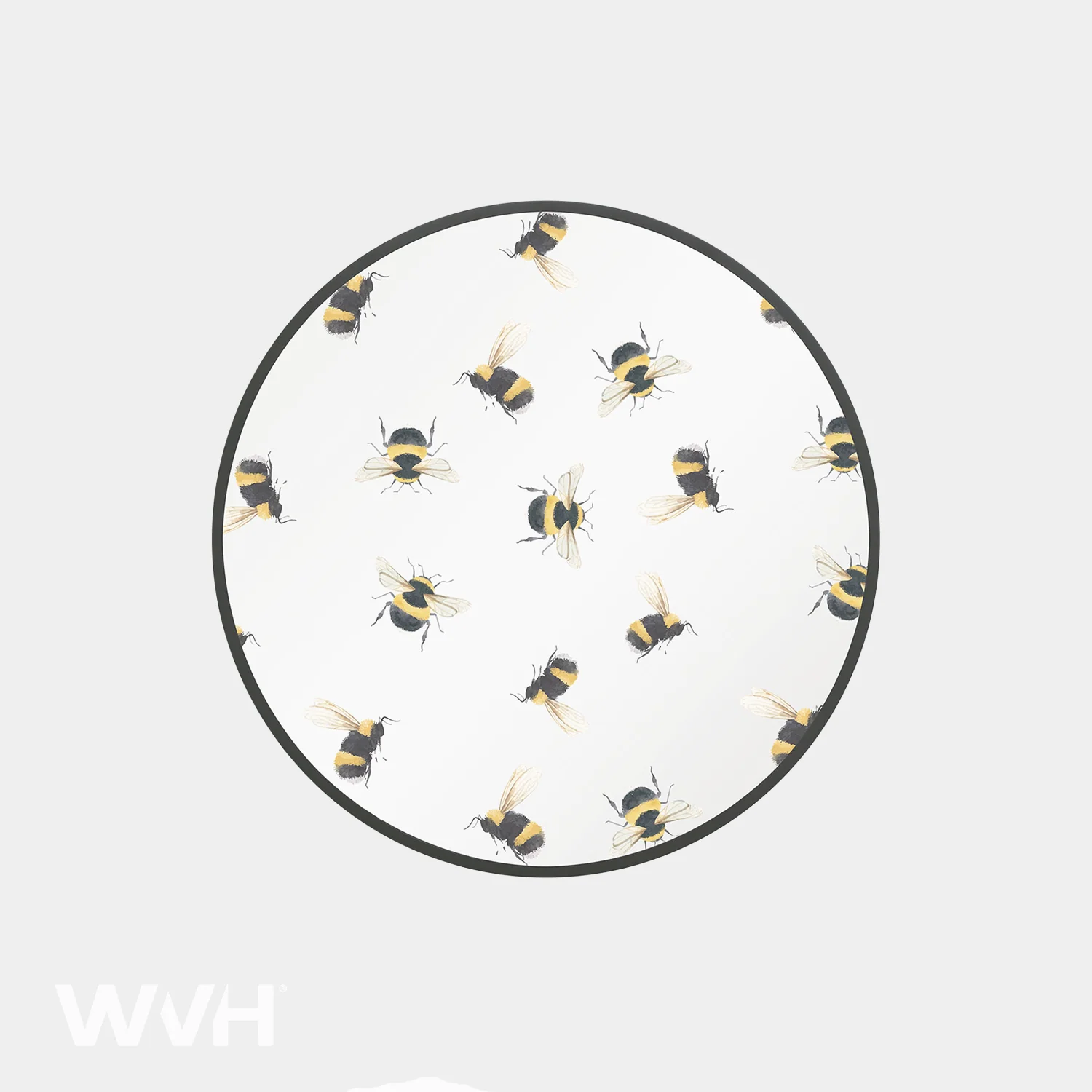 WVH® | Decal Round | Decorative Pattern Metal Frame Wall-Mountable Mirrors - Image 5