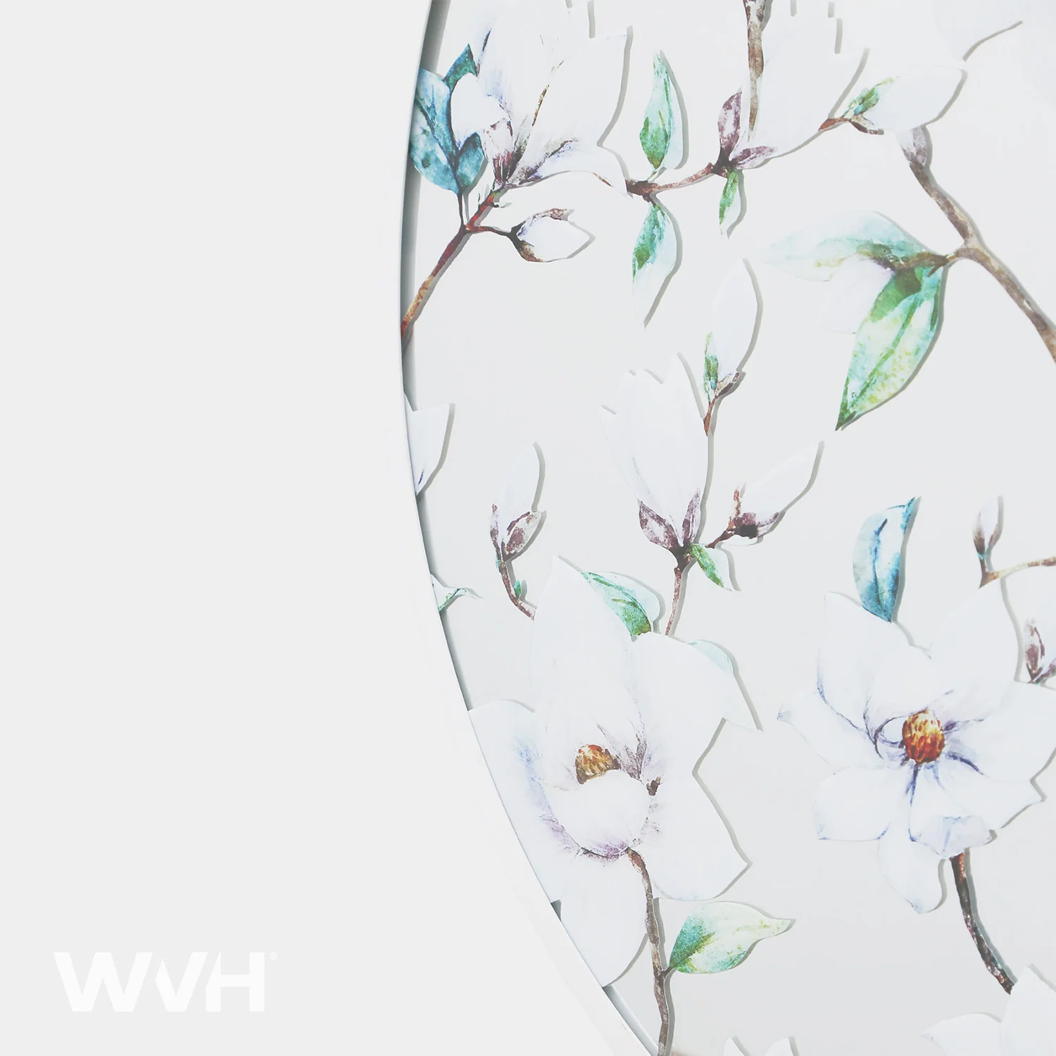WVH® | Decal Round | Decorative Pattern Metal Frame Wall-Mountable Mirrors - Image 9