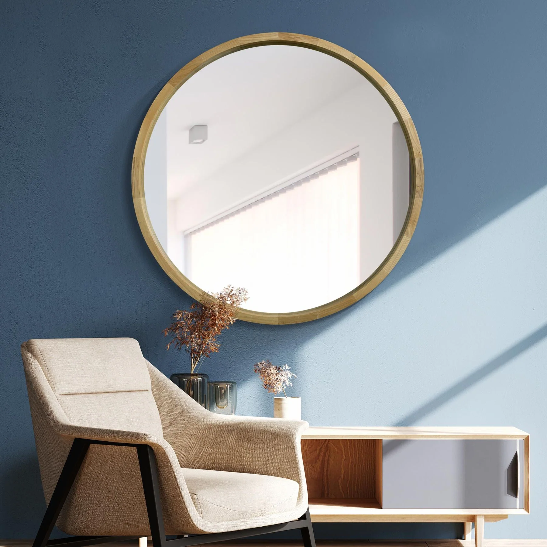 WVH® | The Natural Round | Framed Wall-Mountable Mirrors - Image 6