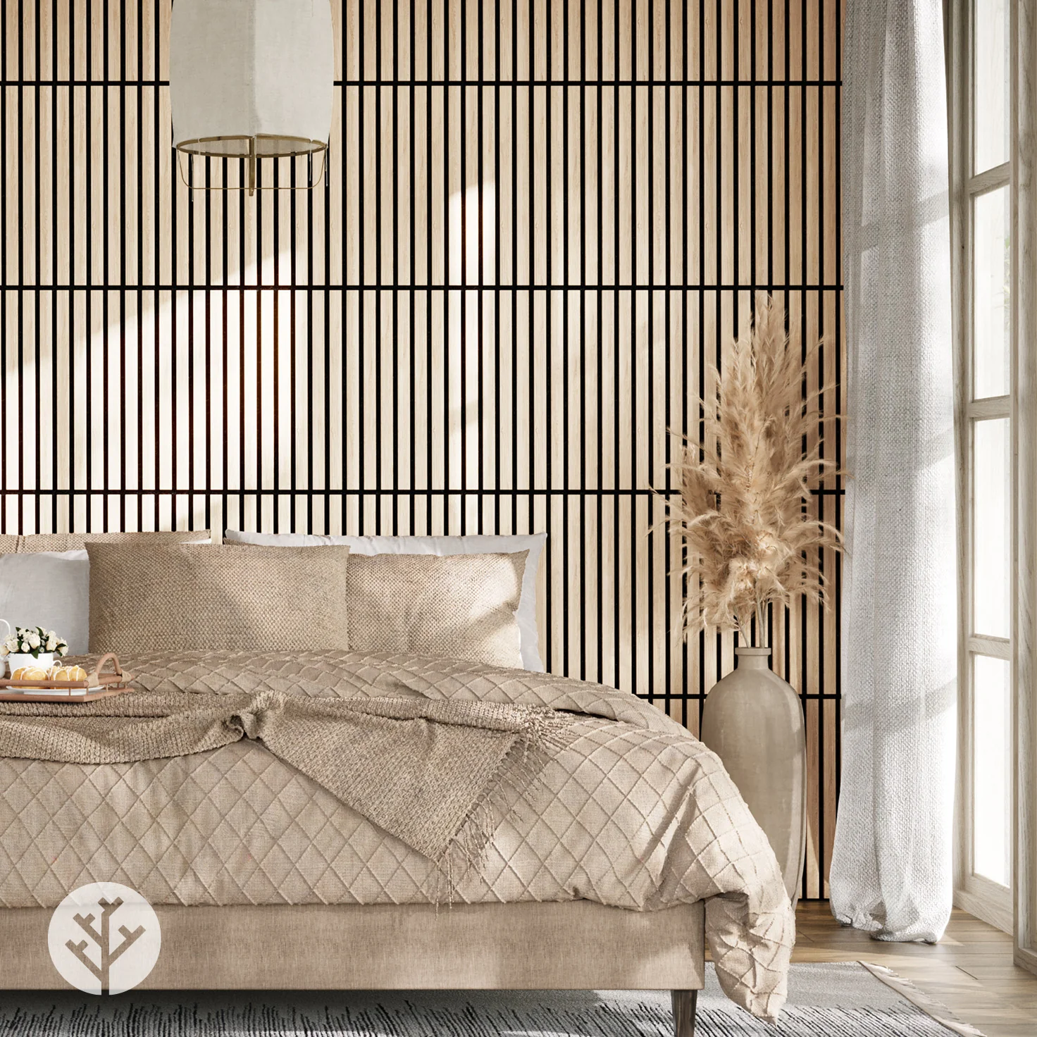 Oak Square Acoustic Slat Wall Panels by WVH® - Image 6