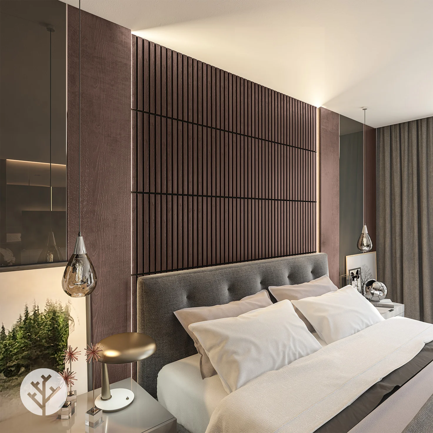 Smoked Oak Square Acoustic Slat Wall Panels by WVH® - Image 4
