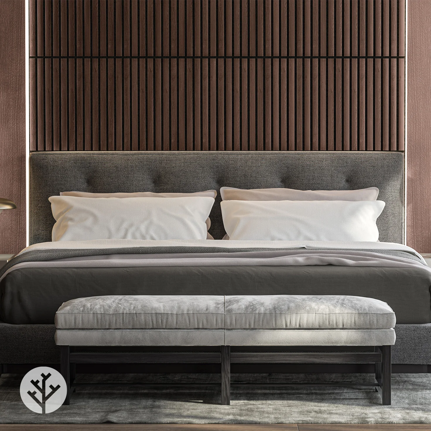 Smoked Oak Square Acoustic Slat Wall Panels by WVH® - Image 5