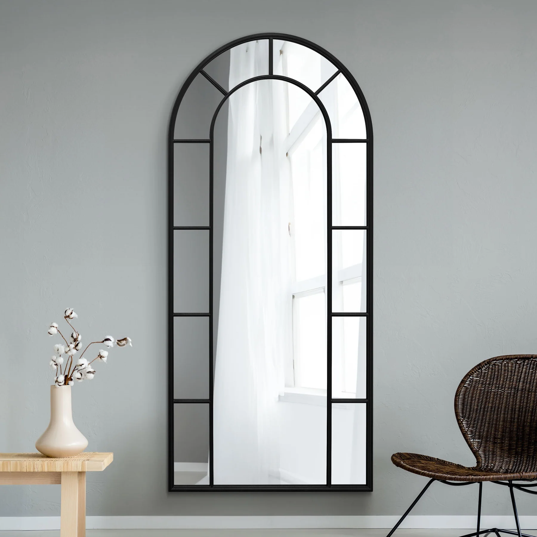 WVH® | The Arch Pane | Window-Inspired Metal Frame Leaner and Wall-Mountable Mirrors - Image 11