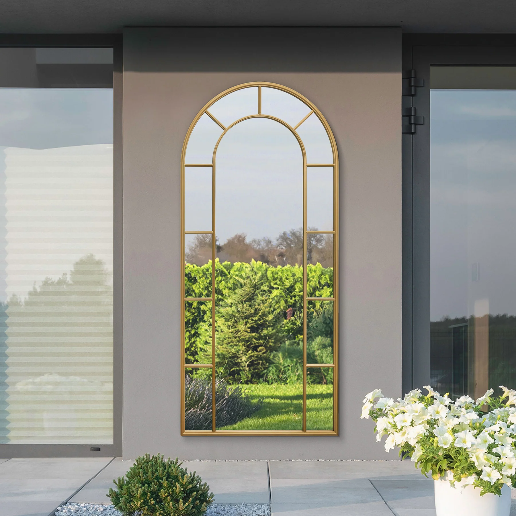 WVH® | The Arch Pane | Window-Inspired Metal Frame Leaner and Wall-Mountable Mirrors - Image 6