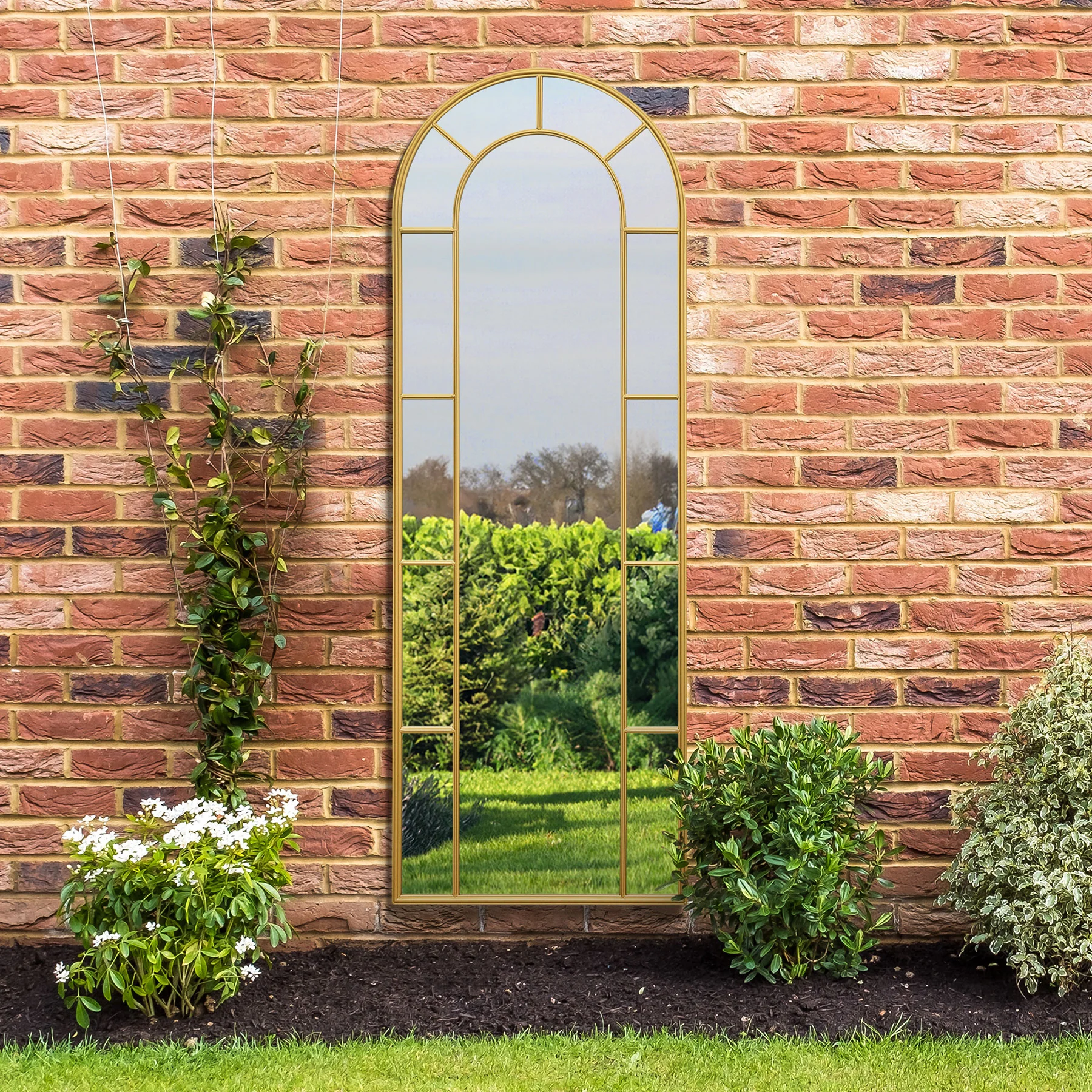 WVH® | The Arch Pane | Window-Inspired Metal Frame Leaner and Wall-Mountable Mirrors - Image 9