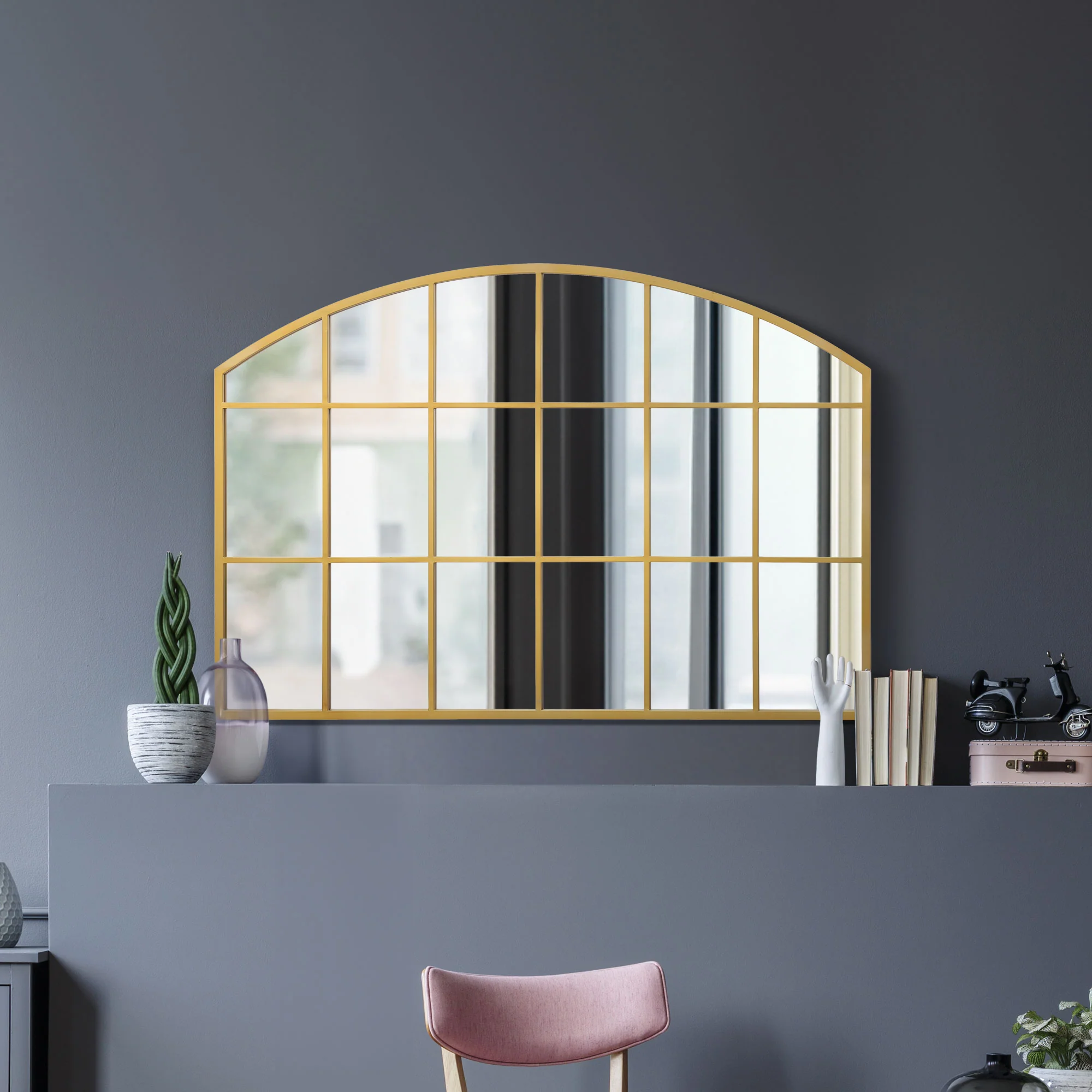 WVH® | The Arch Wide Grid | Metal Frame Garden Leaner and Wall-Mountable Mirrors - Image 10