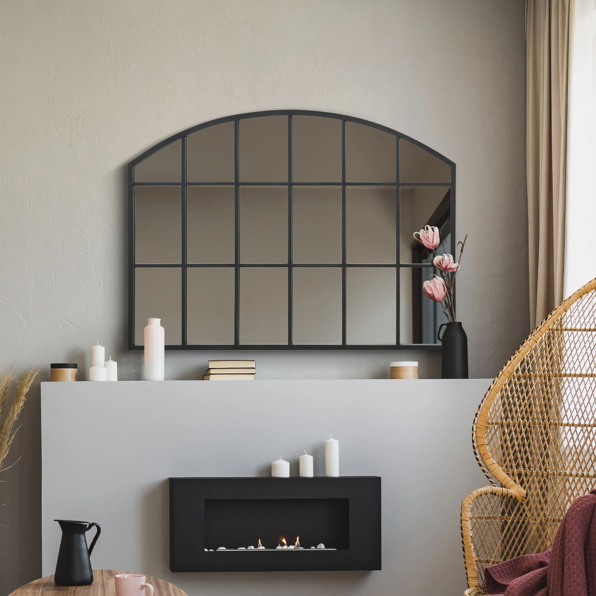 WVH® | The Arch Wide Grid | Metal Frame Garden Leaner and Wall-Mountable Mirrors - Image 11
