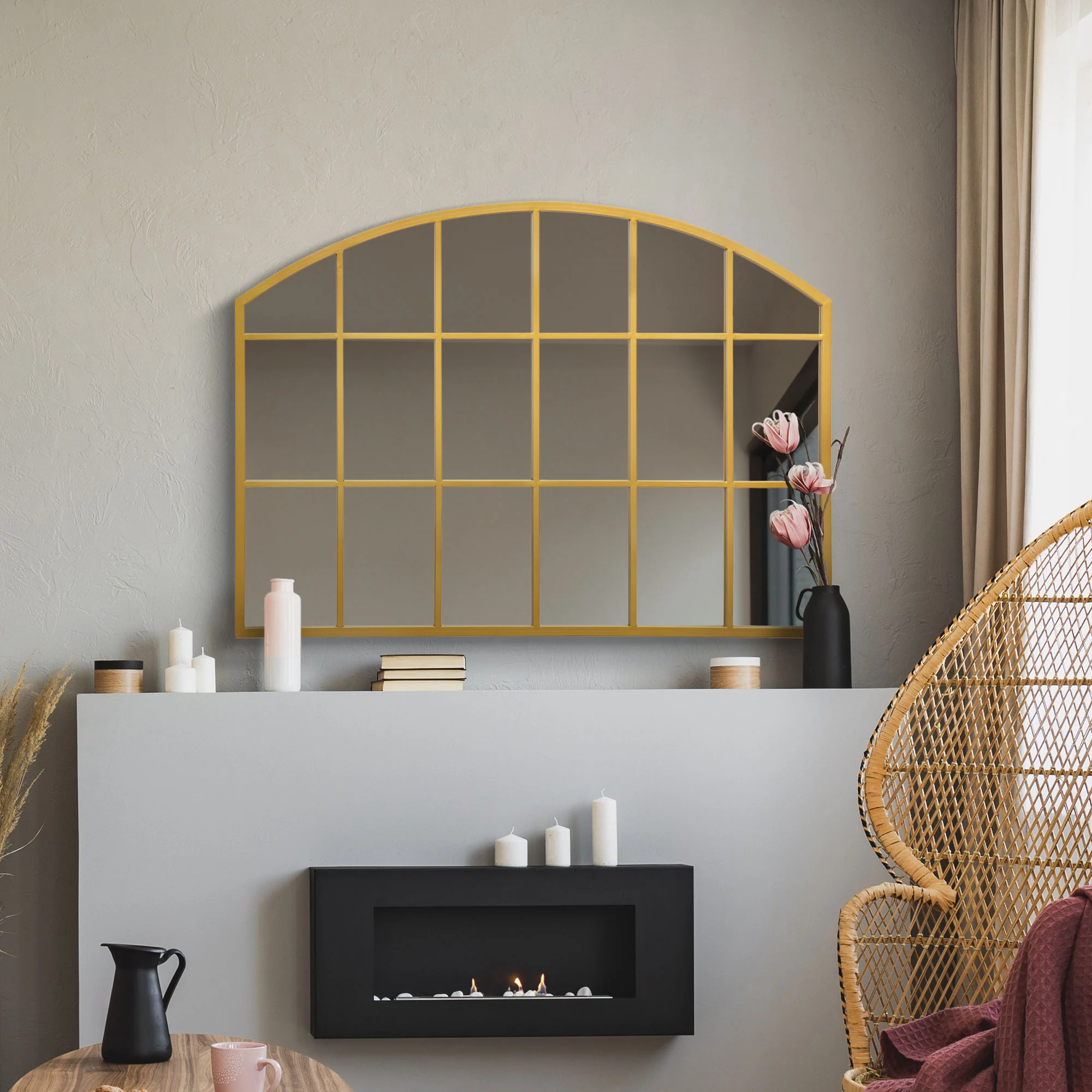 WVH® | The Arch Wide Grid | Metal Frame Garden Leaner and Wall-Mountable Mirrors - Image 12