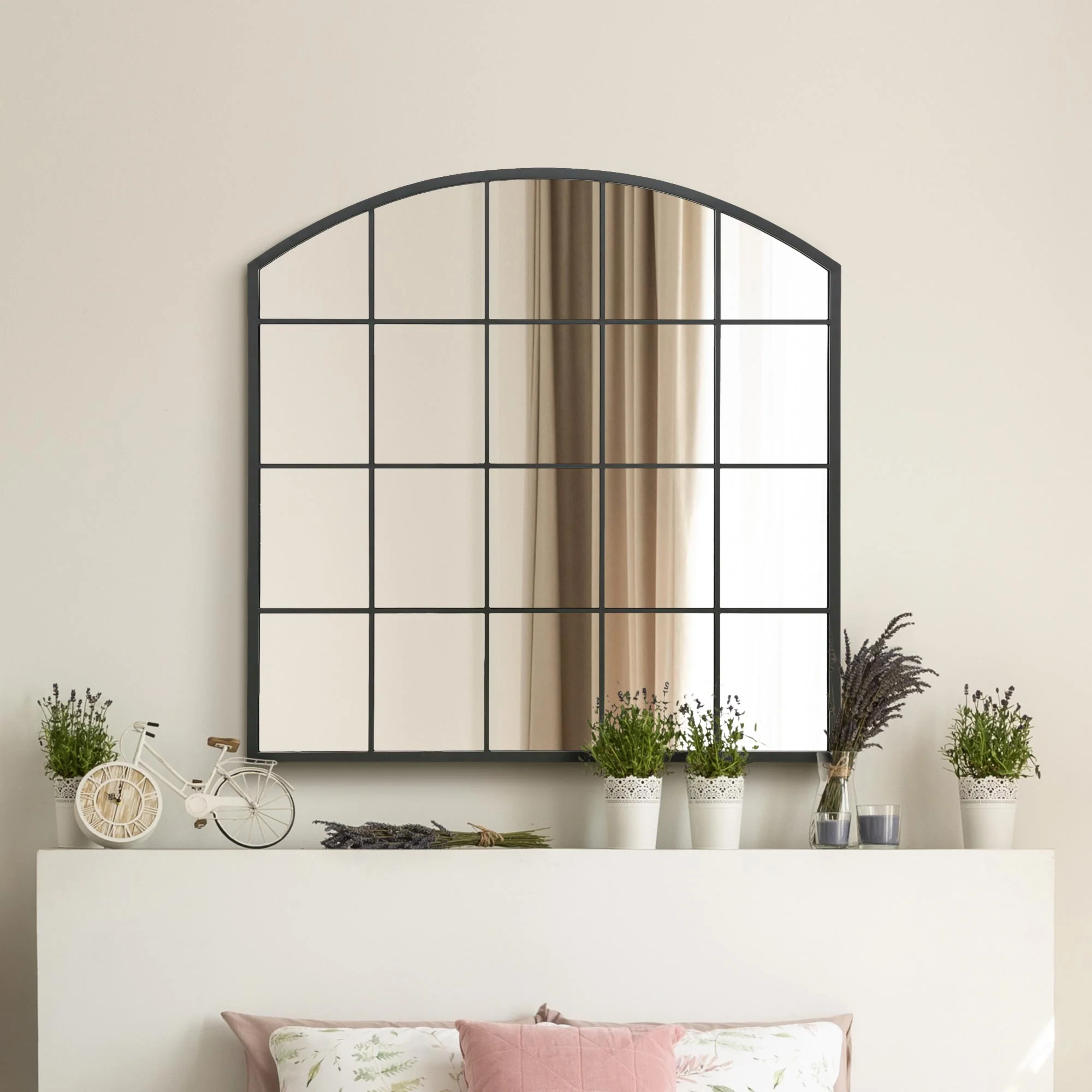 WVH® | The Arch Wide Grid | Metal Frame Garden Leaner and Wall-Mountable Mirrors - Image 13