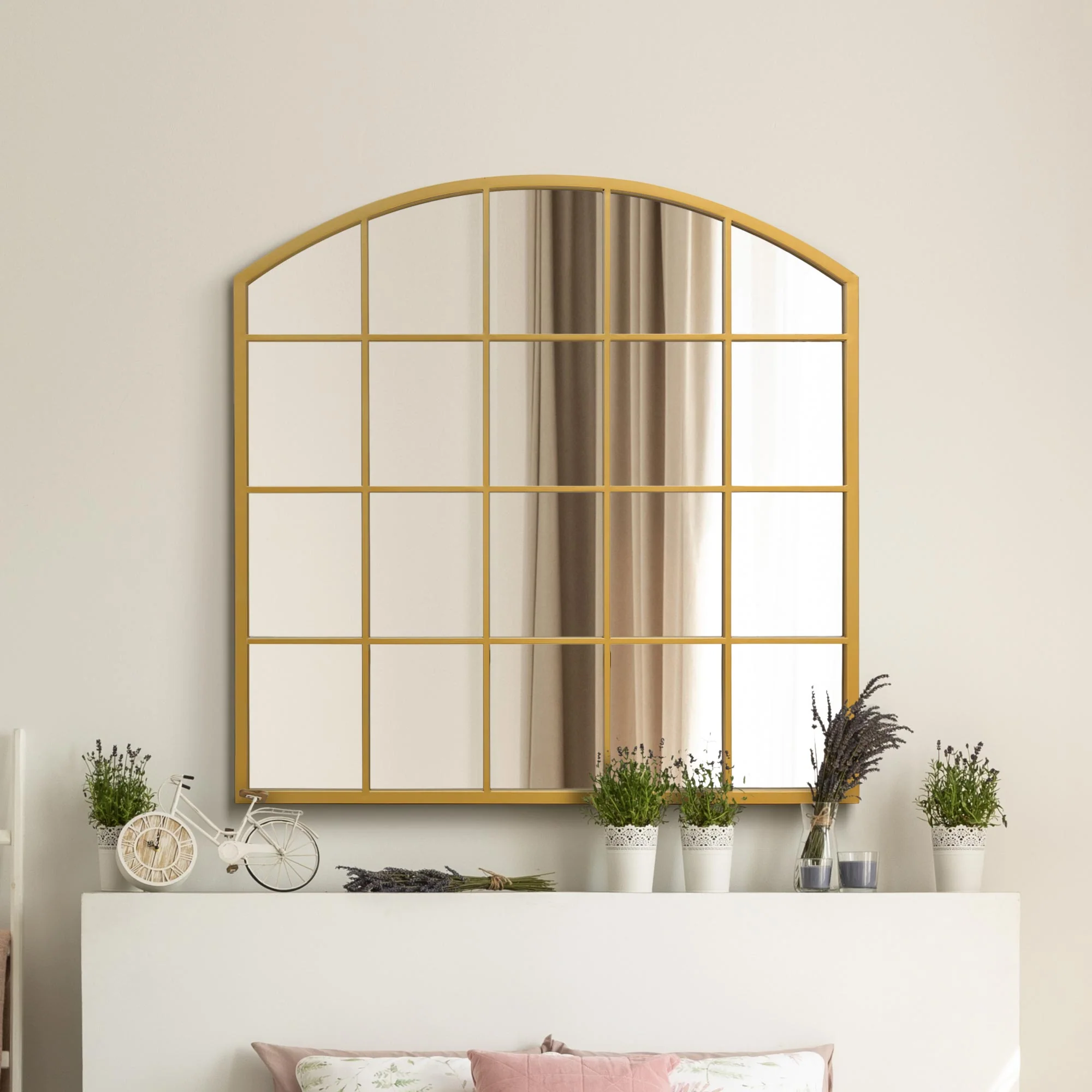 WVH® | The Arch Wide Grid | Metal Frame Garden Leaner and Wall-Mountable Mirrors - Image 14