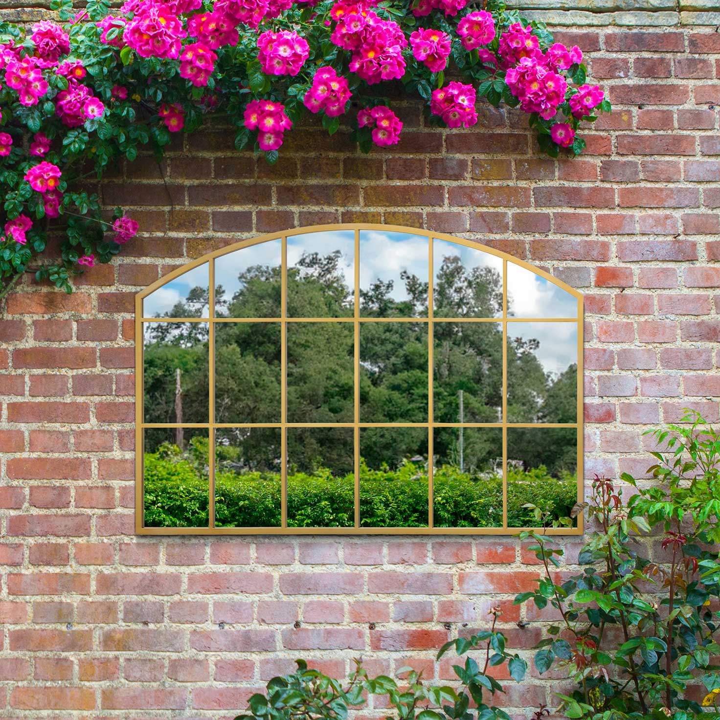 WVH® | The Arch Wide Grid | Metal Frame Garden Leaner and Wall-Mountable Mirrors - Image 16