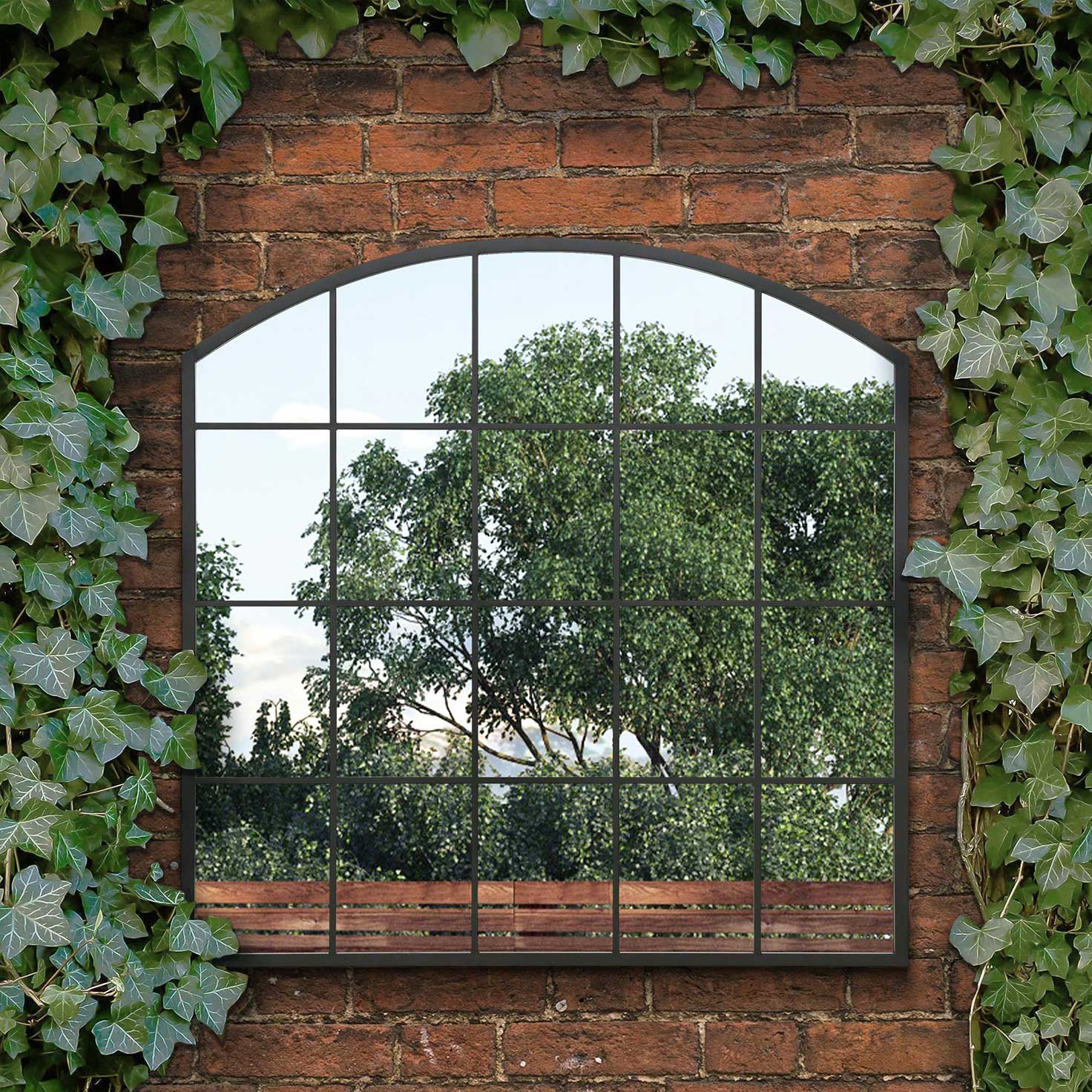 WVH® | The Arch Wide Grid | Metal Frame Garden Leaner and Wall-Mountable Mirrors - Image 17