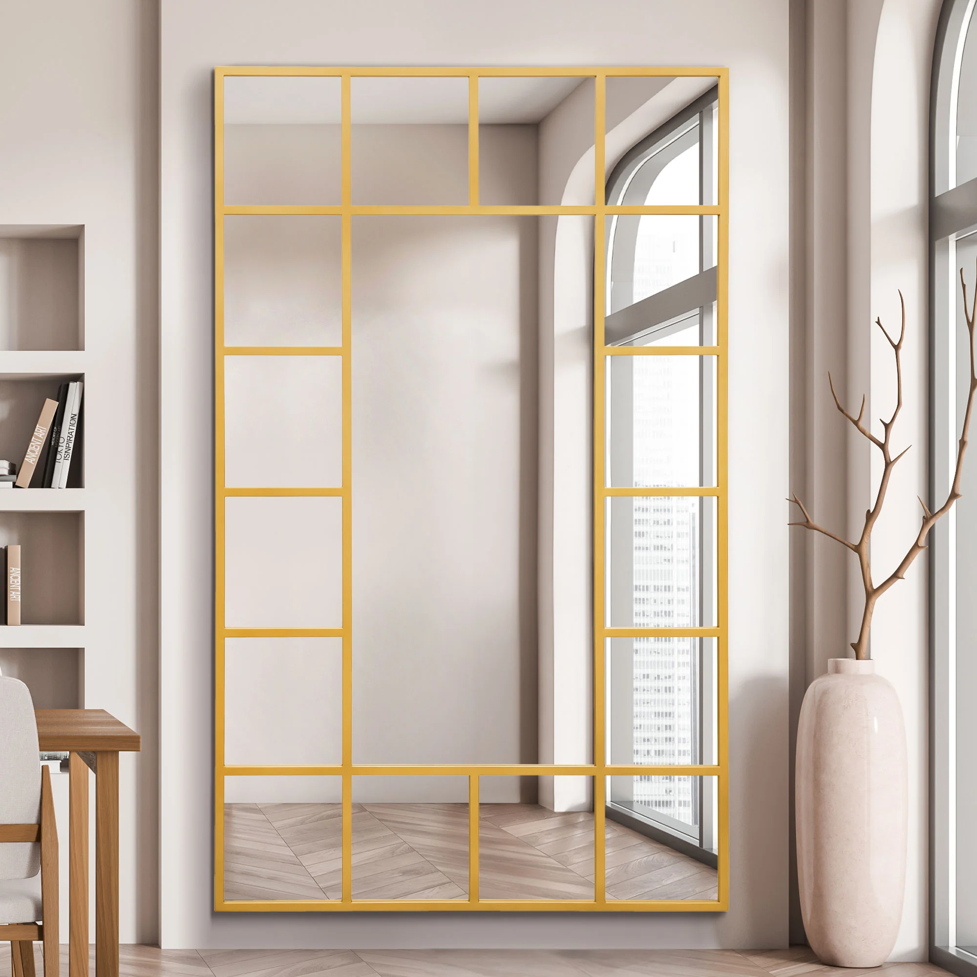 WVH® | The Industrial Grid Window | Leaner and Wall-Mountable Mirrors - Image 7