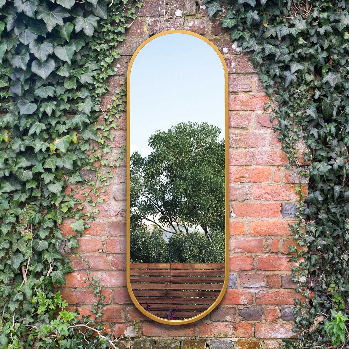 WVH® | The Industrial Oval | Metal Frame Oblong Wall-Mountable Mirrors - Image 12