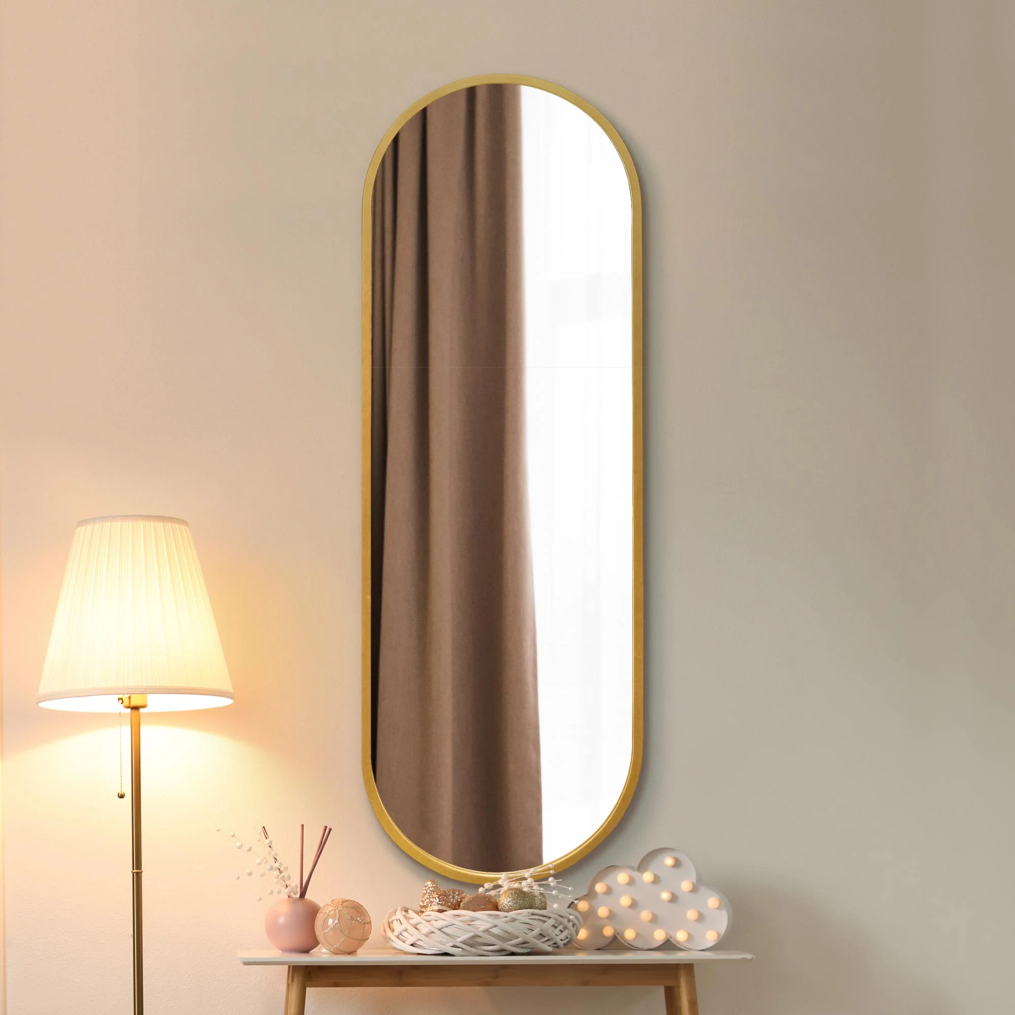 WVH® | The Industrial Oval | Metal Frame Oblong Wall-Mountable Mirrors - Image 8