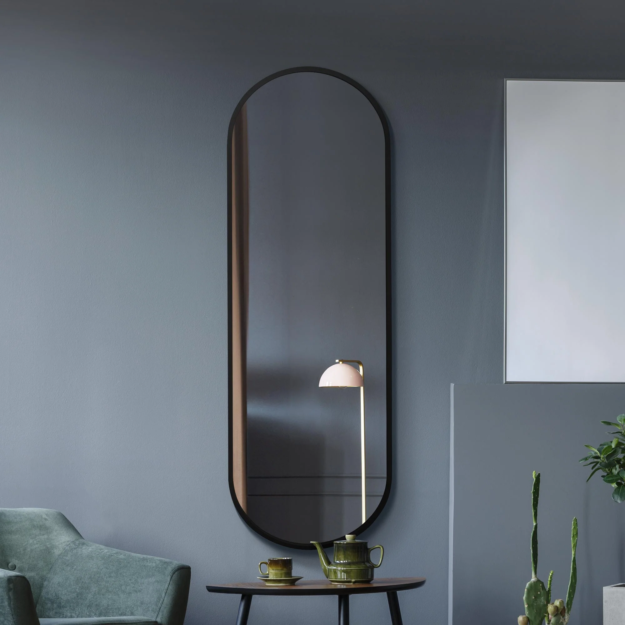 WVH® | The Industrial Oval | Metal Frame Oblong Wall-Mountable Mirrors - Image 9