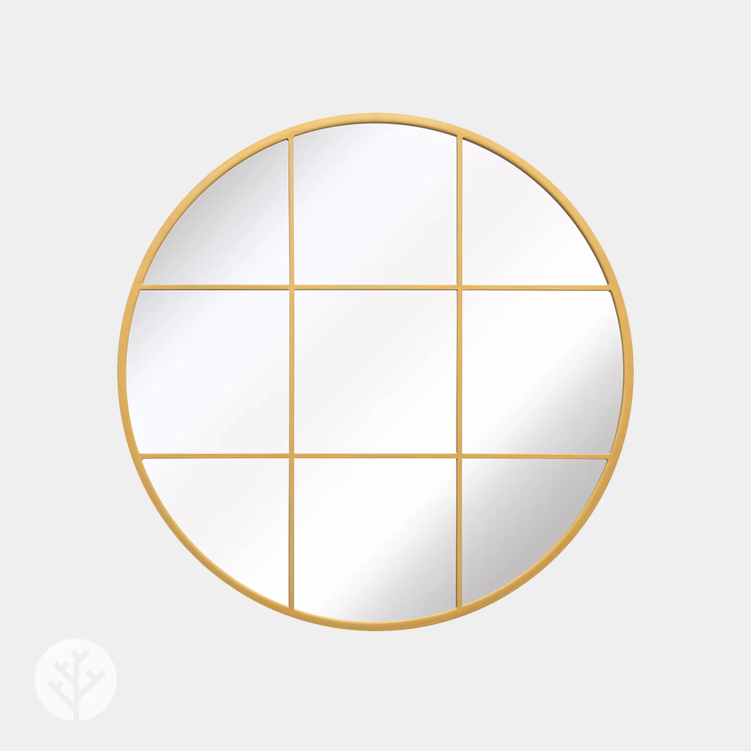 WVH® | The Industrial Round Grid | Metal Frame Window Wall-Mountable Mirrors - Image 3