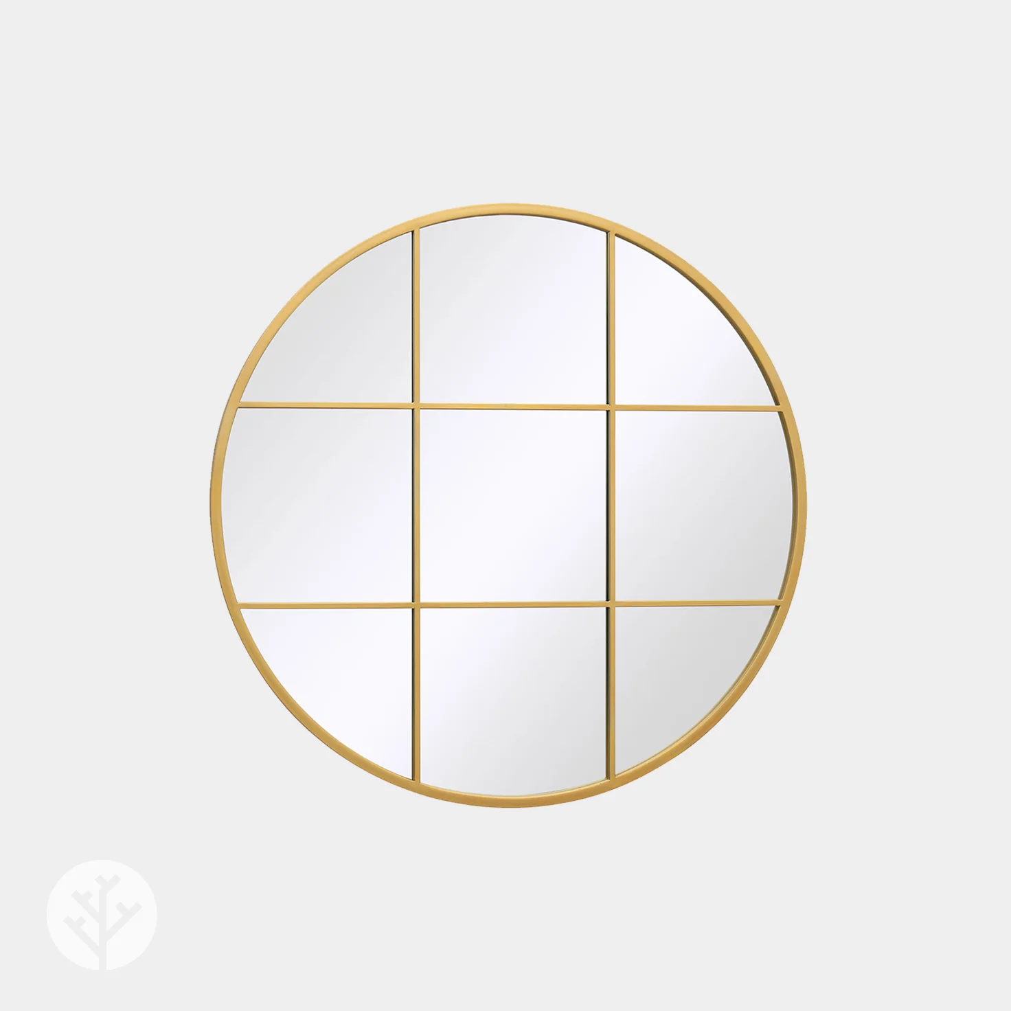 WVH® | The Industrial Round Grid | Metal Frame Window Wall-Mountable Mirrors - Image 5