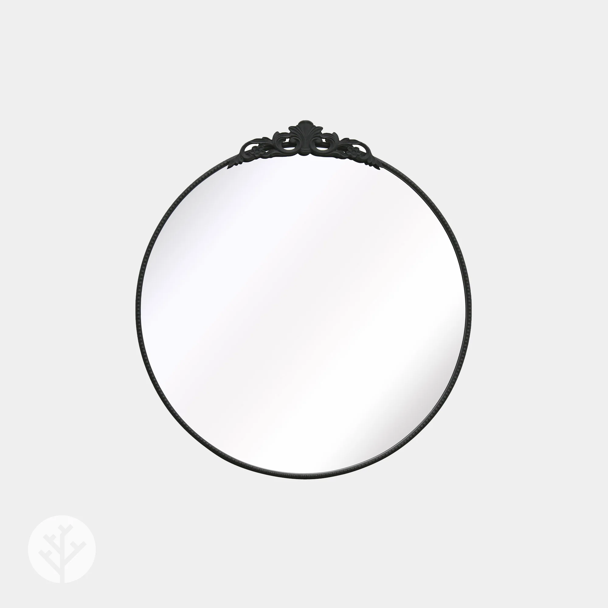 WVH® | The Ornate Round | Embellished Metal Frame Wall-Mountable Mirrors - Image 2