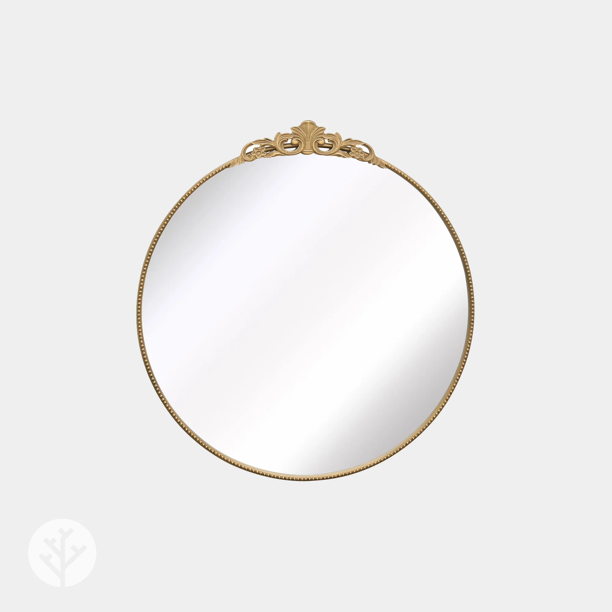 WVH® | The Ornate Round | Embellished Metal Frame Wall-Mountable Mirrors - Image 3